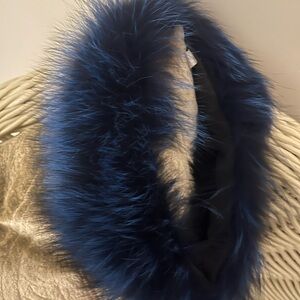 Luxurious Blue Fur Headband